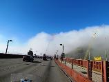 Chegando à Golden Gate, neblina