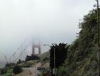 Novamente chegando à Golden Gate... com neblina!