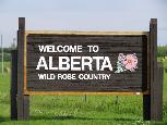 Entrando na província de Alberta