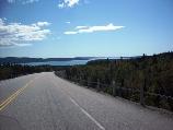 Vista da estrada e do Lake Superior
