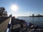 Canal do lago Muskegon, lado do lago Michigan
