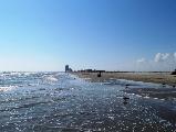 Galveston ao fundo da praia