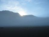 El Tatio, sol nascendo mas ainda MUITO frio